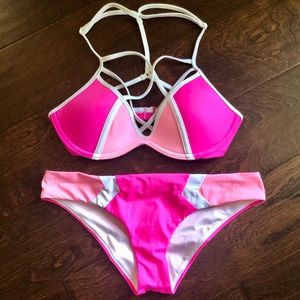 Victoria’s Secret Pink Strappy Cage Bikini